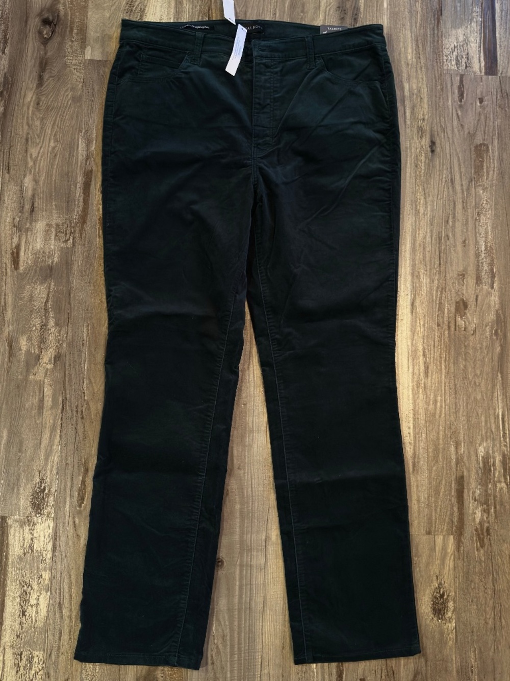 NWT Talbots Green 'Velveteen Straight Leg Pant'-16W